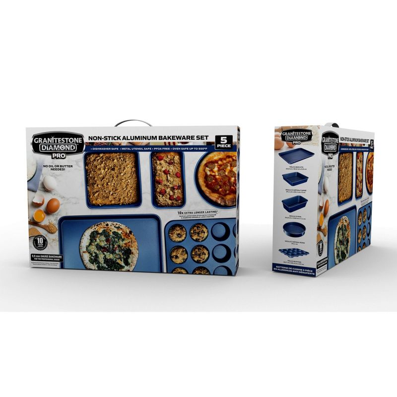 Granitestone Blue 5pc Bakeware Set