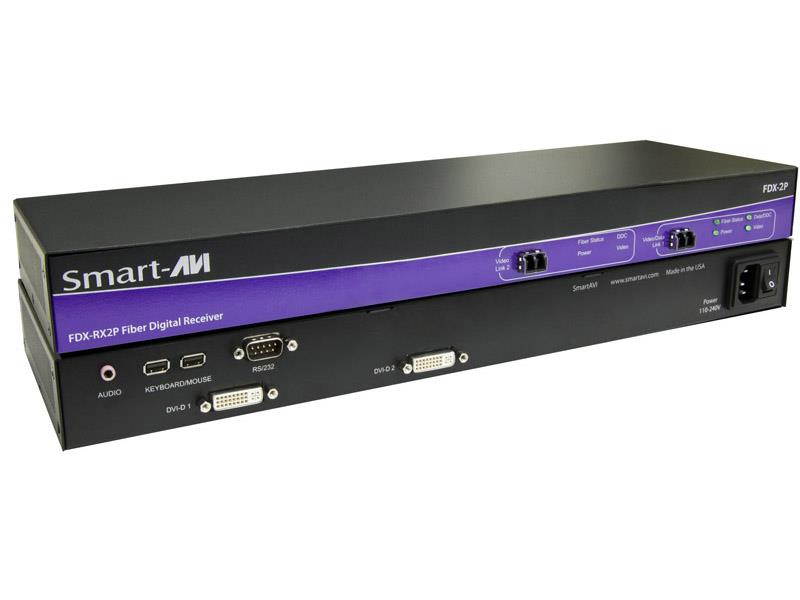 Smart AVI - FDX-S2US - SmartAVI FDX-S2US KVM Console/Extender - 1 Computer(s) - 1 Remote User(s) - 52799.87 ft Range - 3 x USB - 4 x DVI - Rack-mountable