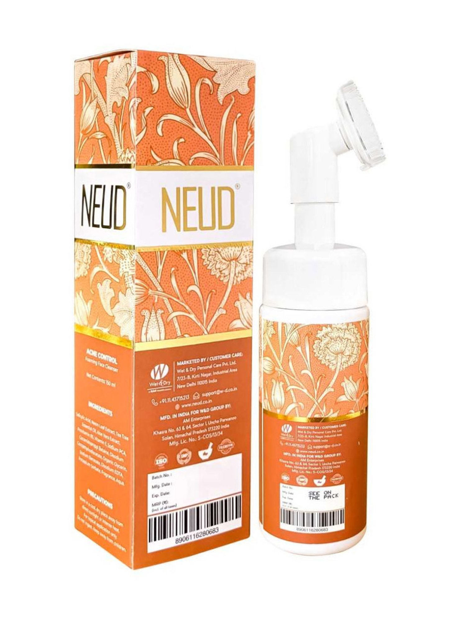 NEUD Acne Control Foaming Face Cleanser - 150 ml (Pack of 1)