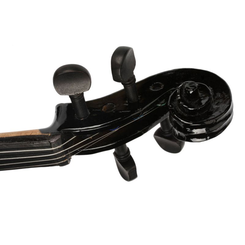 1/2 Size Black Acoustic Violin with Case Bow Rosin