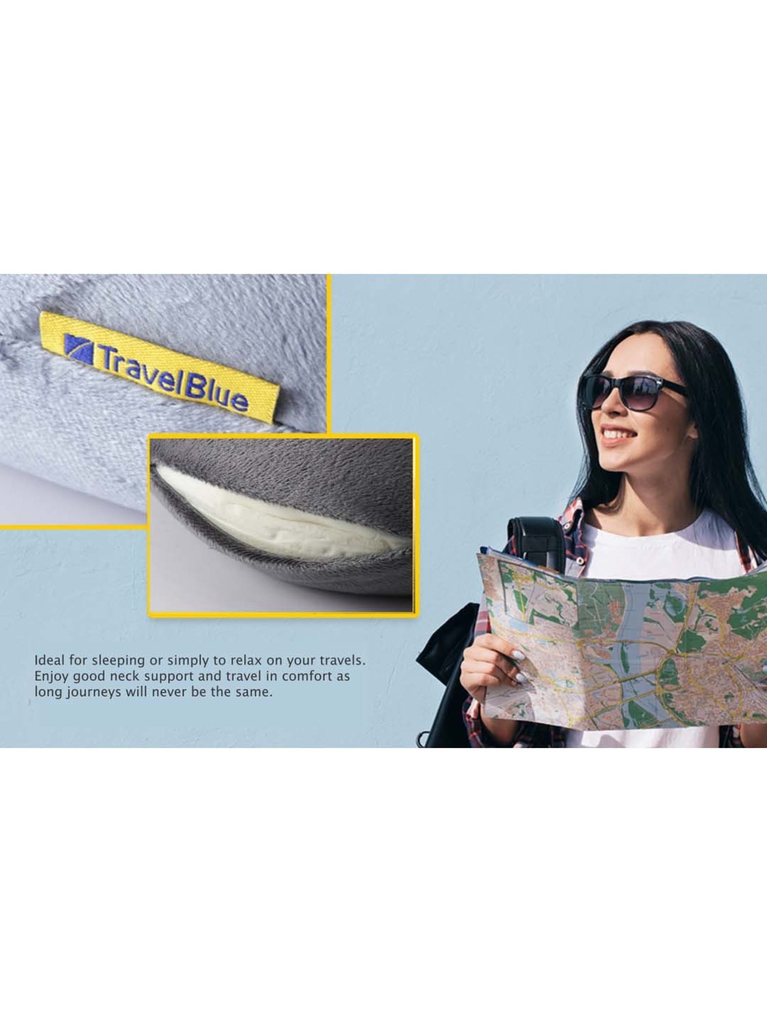 Travel Blue Blue Memory Foam Neck Pillow