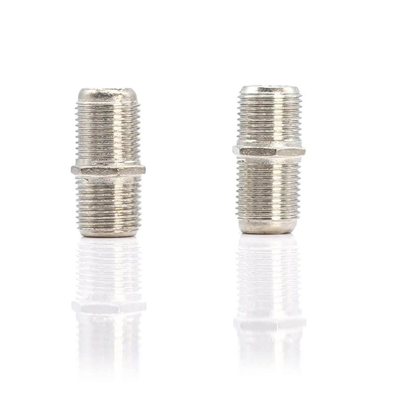 Cable Extension Coupler Connects Two Coaxial Video Cables for Coax F81 Female to Female 1GHz Cable TV and Cable Internet Rated 10 Pack