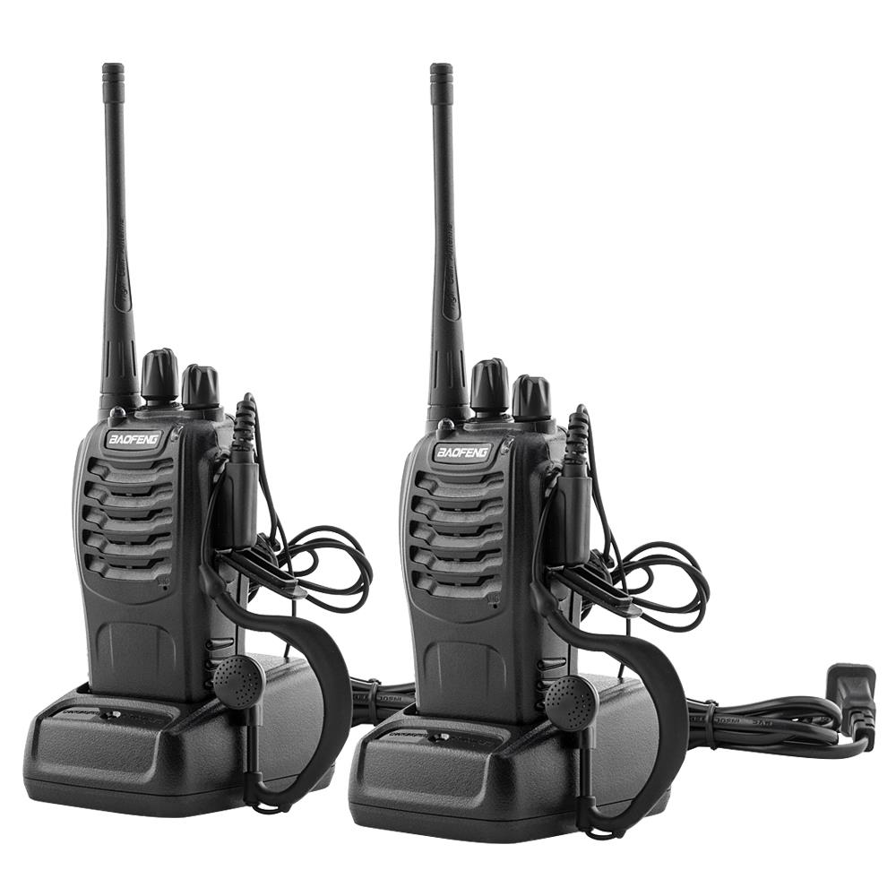 2 Pcs BF-888S 5W 400-470MHz 16CH Two-way Ham Radio Handheld Walkie Talkie