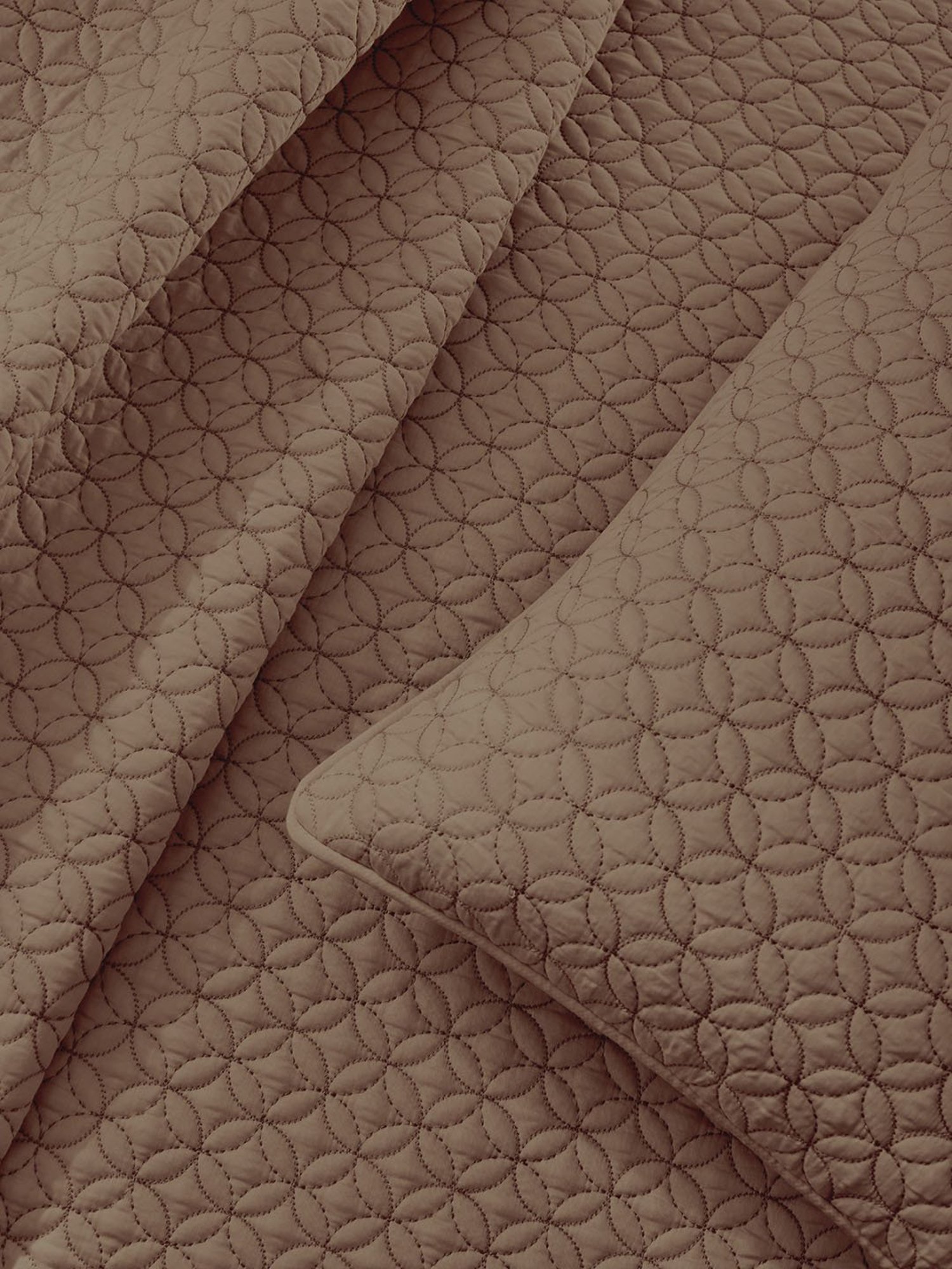 DDECOR Live beautiful Geometric Zinnia Cappuccino 210 TC Cotton Comforters - Set of 3