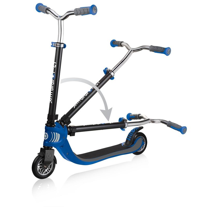 Globber Flow 125 Foldable 2 Wheel Kids' Kick Scooter - Navy Blue