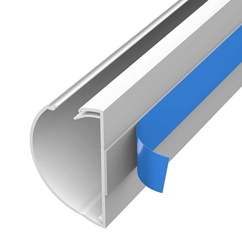 TV Cable Raceway On Wall Cord Cover 39 Inch Large Paintable Channel to Hide and Conceal Cords Cables or Wires Cable Management 2 W x 1 H White