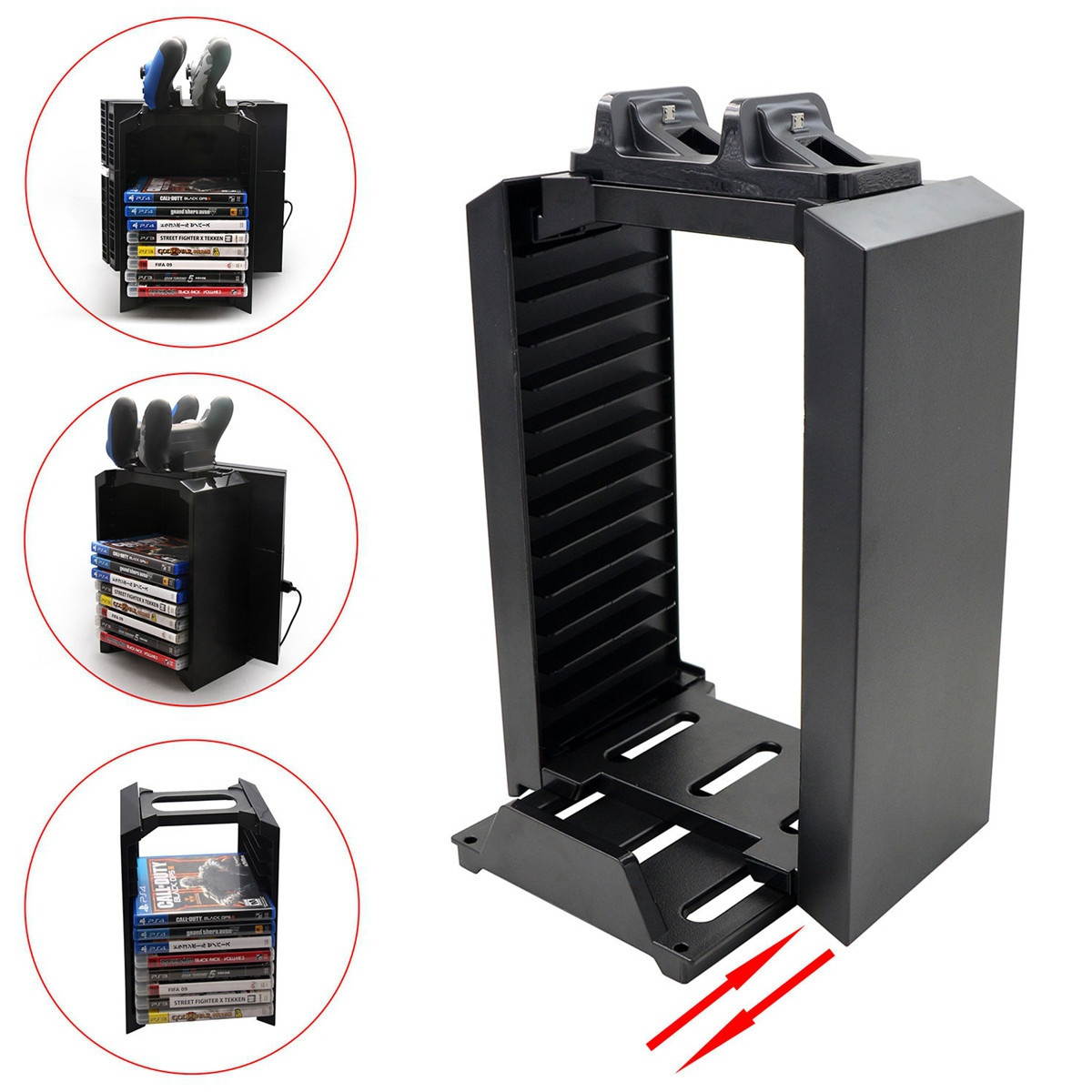 Controller Charging Station for PS5 DualSense Controller, Fast Dual USB Charger Dock Station Stand for Sony Playstation 5 DualSense Wireless Controller