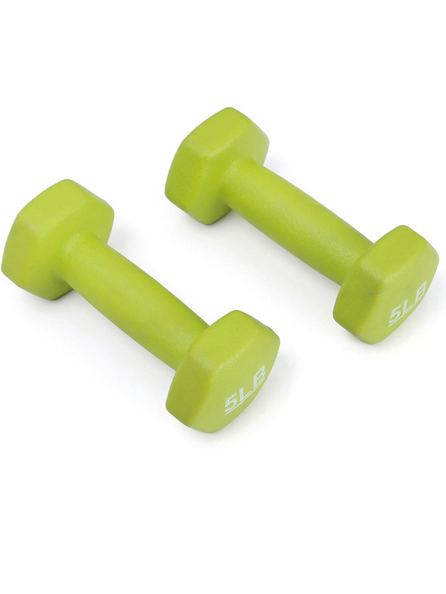 Kakss Neoprene Workout Fixed Weight Dumbbell Set Of 2pc (Green) Size - 5LB