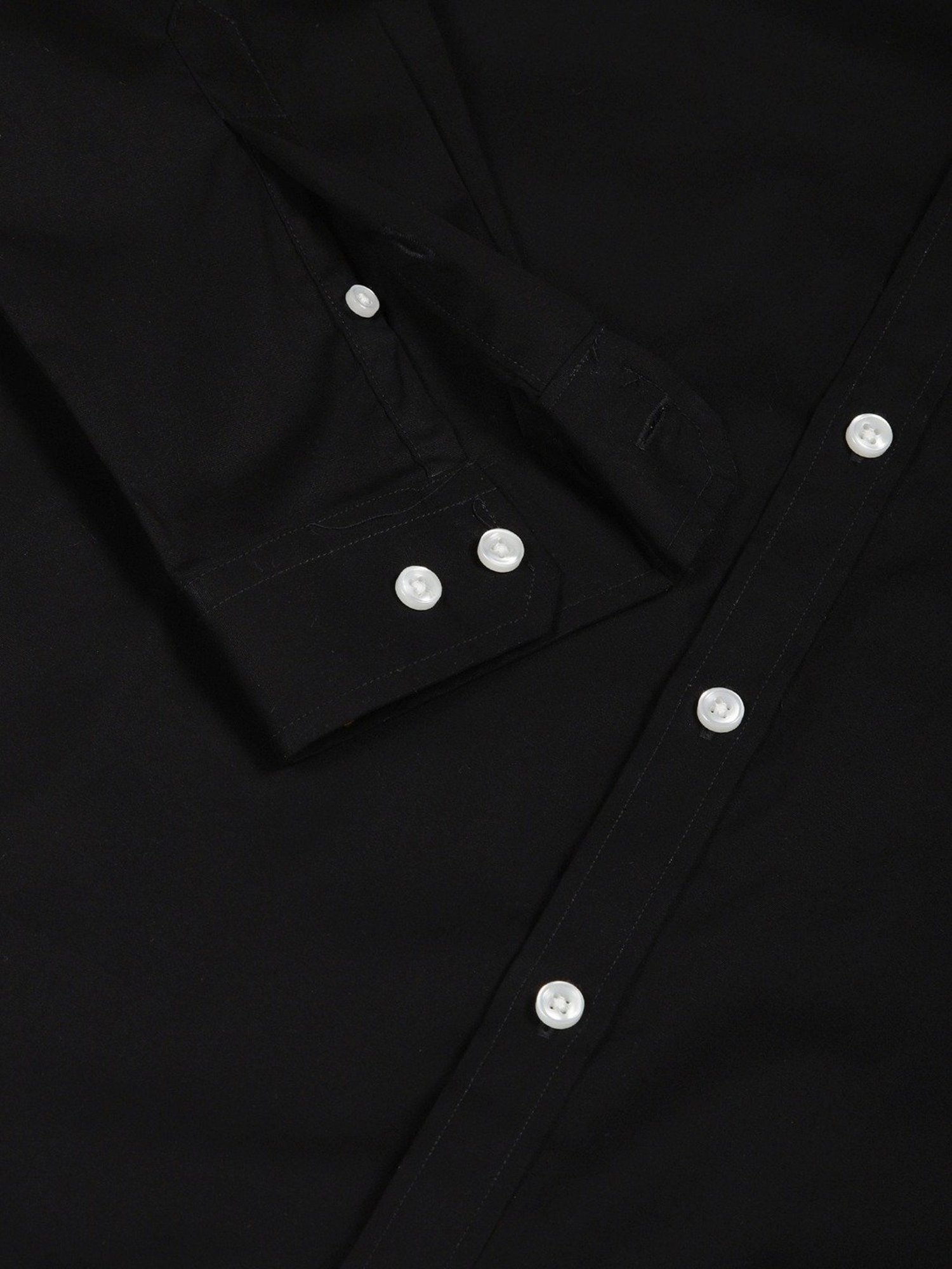 Thomas Scott Ash Black Cotton Slim Fit Shirt