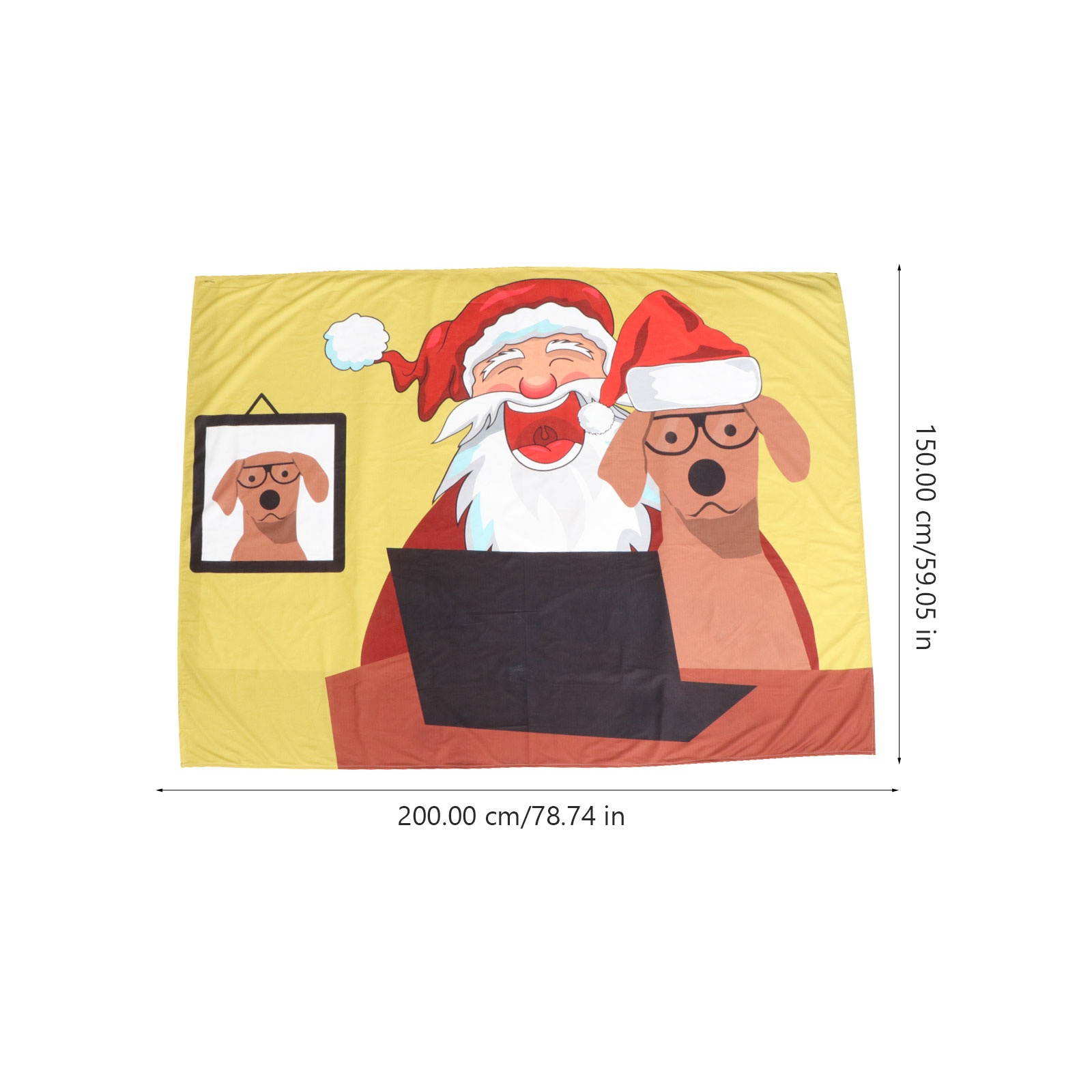 1pc Xmas Wall Tapestry Background Wall Cloth Decorative Hanging Tapestry