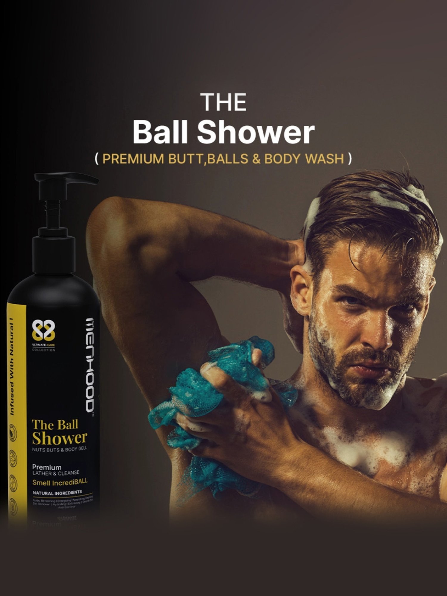 MENHOOD Essential Package 2.0, Trimmer, Pre-Trim Gel, Ball Shower Gel, Razor, Man-Cure Kit & More