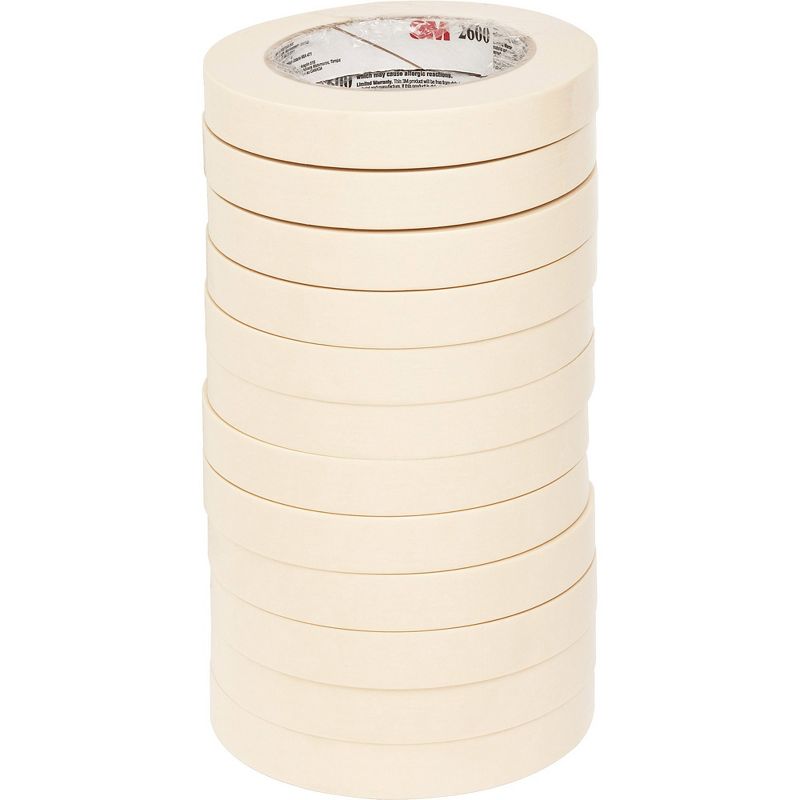 HighlandTM Economy Masking Tape, .7" x 60.1yds, 3" Core, Tan 260018A