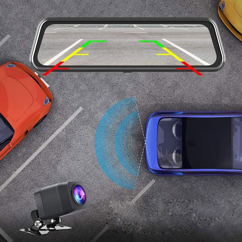 VanTop H610 10" 2.5K Mirror Dash Cam for Cars with Full Touch Screen,Rear View Mirror Camera