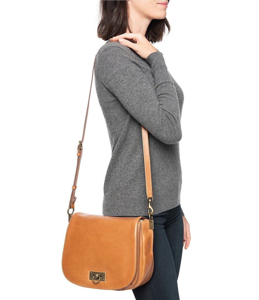 Frye Farrah Flap Antiqued Leather Shoulder Bag