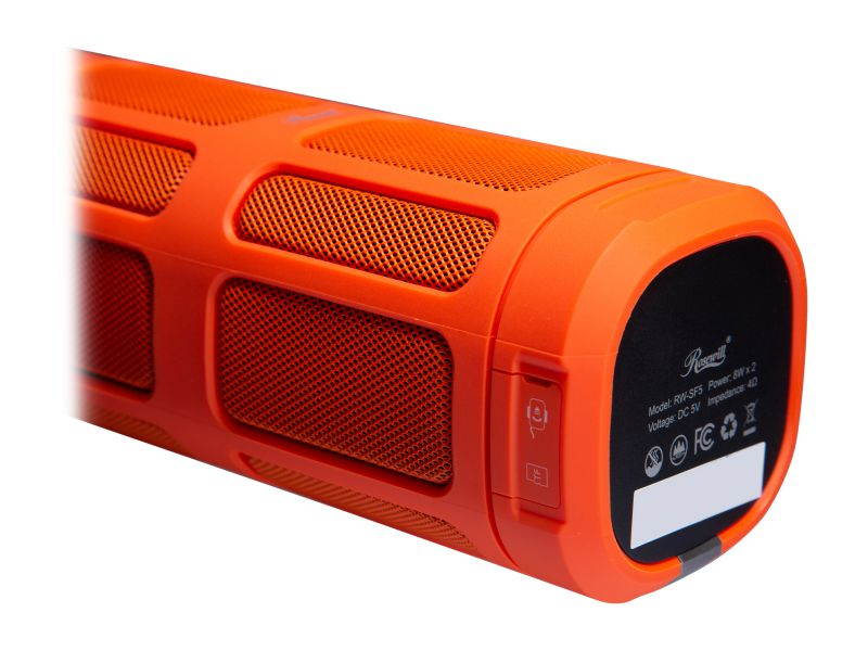 Rosewill RW-SF5 Portable Wireless Bluetooth Speaker, TWS, Built-in Mic, Waterproof, Dustproof, 360 Immersive Surround Sound