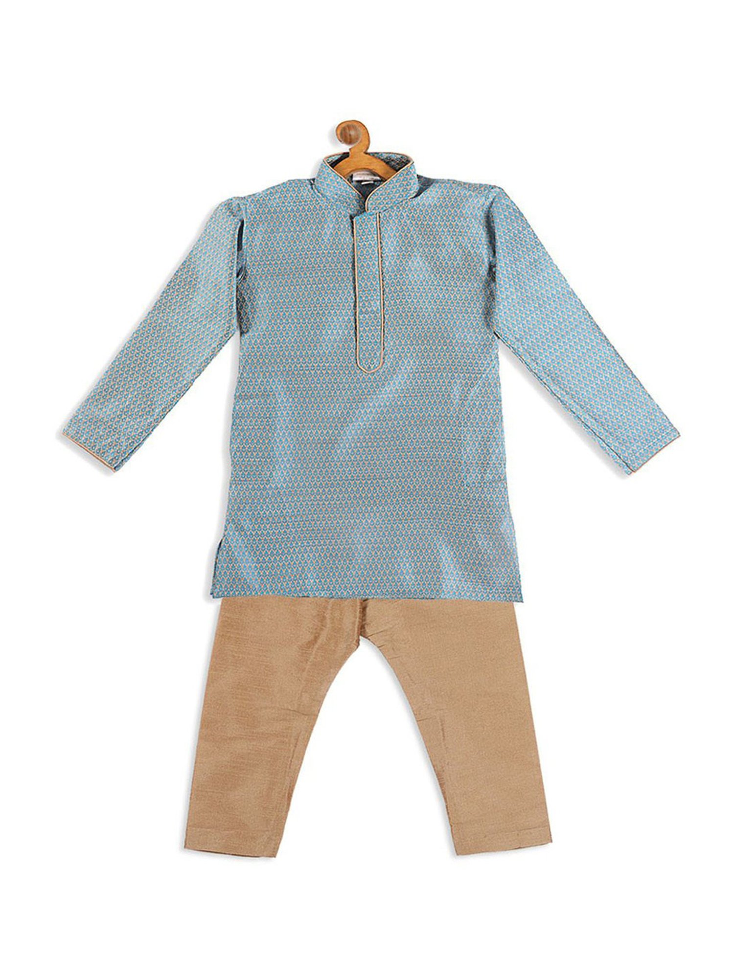 VASTRAMAY SISHU Blue & Gold Printed Kurta Set