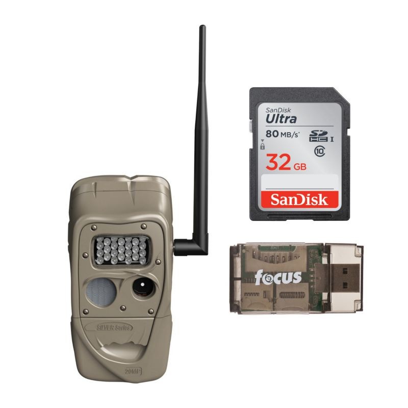 Cuddeback J-1521 CuddeLink Long Range IR Trail Camera with SD Card Bundle