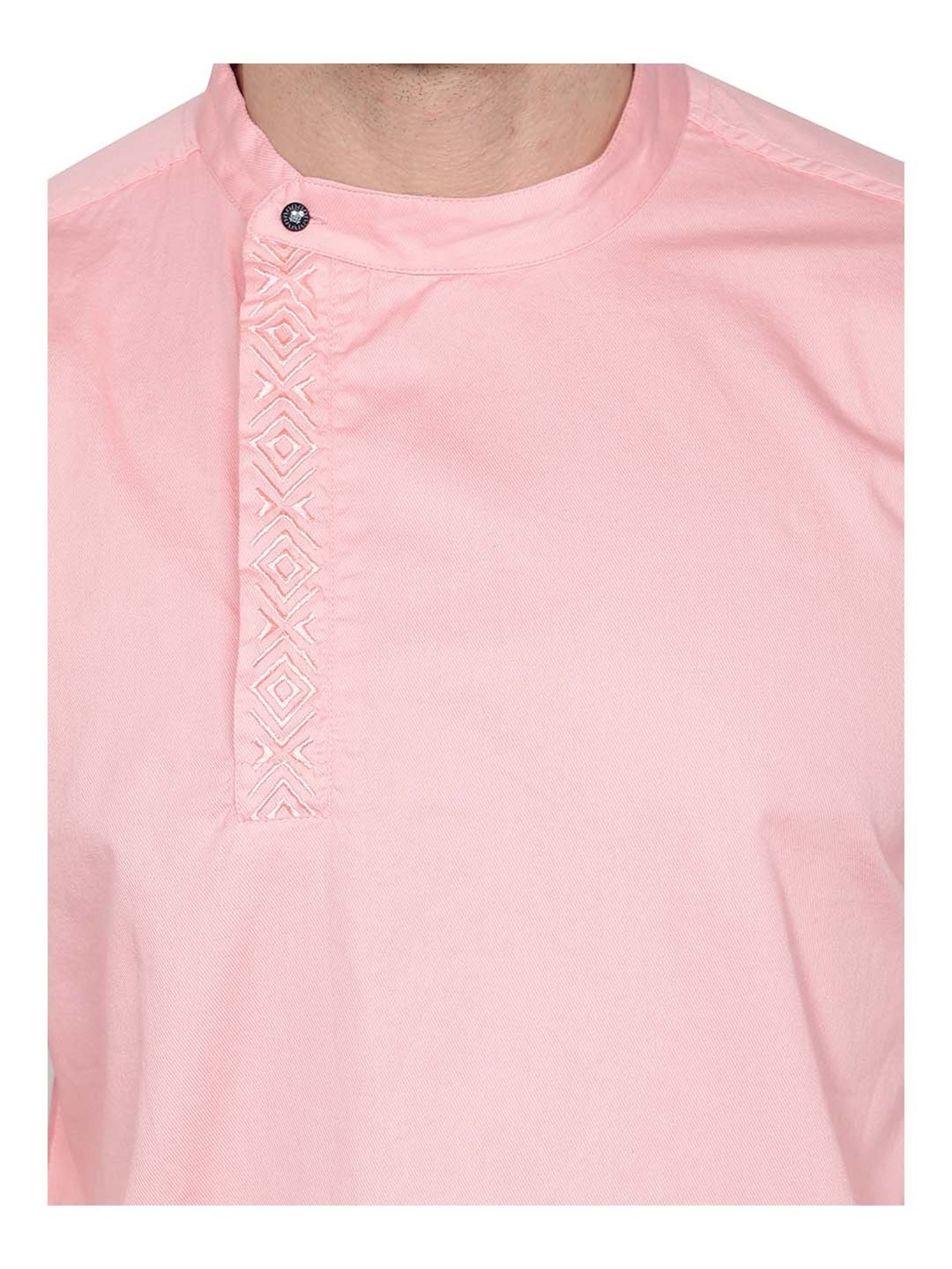 Kuons Avenue Rose Pink Regular Fit Angrakha Kurta
