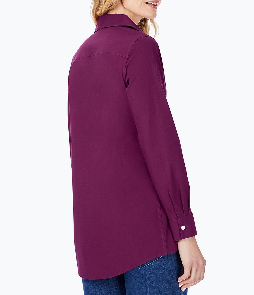 Foxcroft Cecila Long Sleeve Wing Collar Non-Iron Stretch Tunic