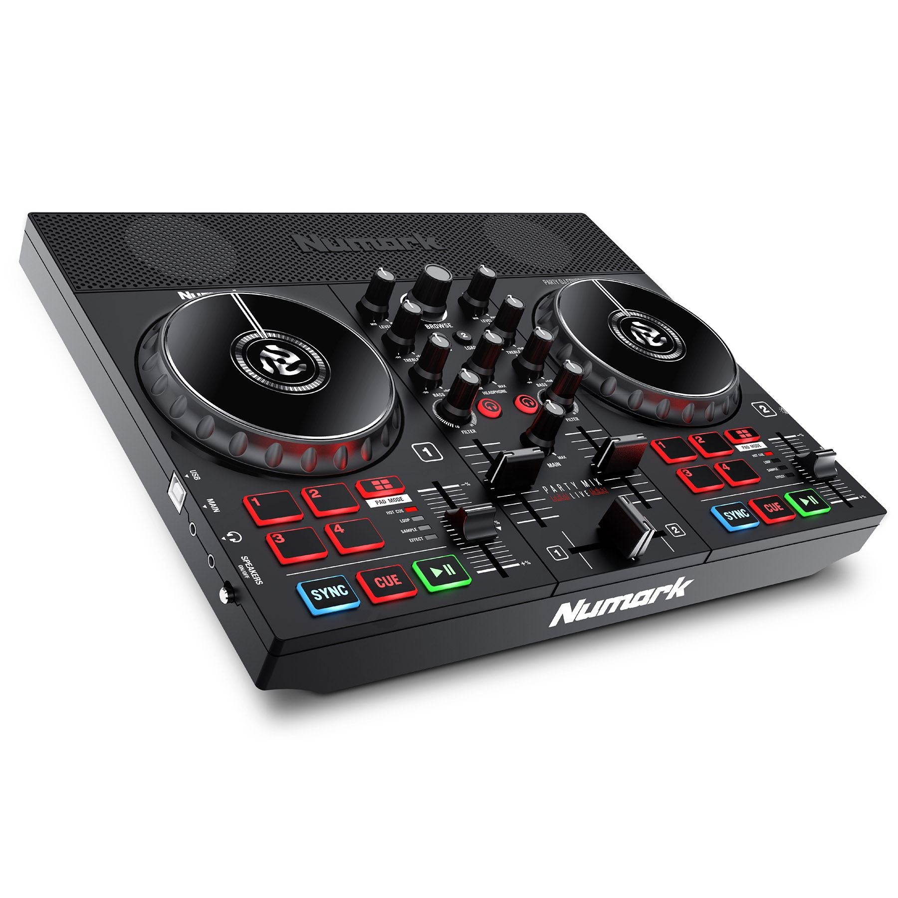 Numark Party Mix Live DJ Controller with Light Show and Built-in Speakers