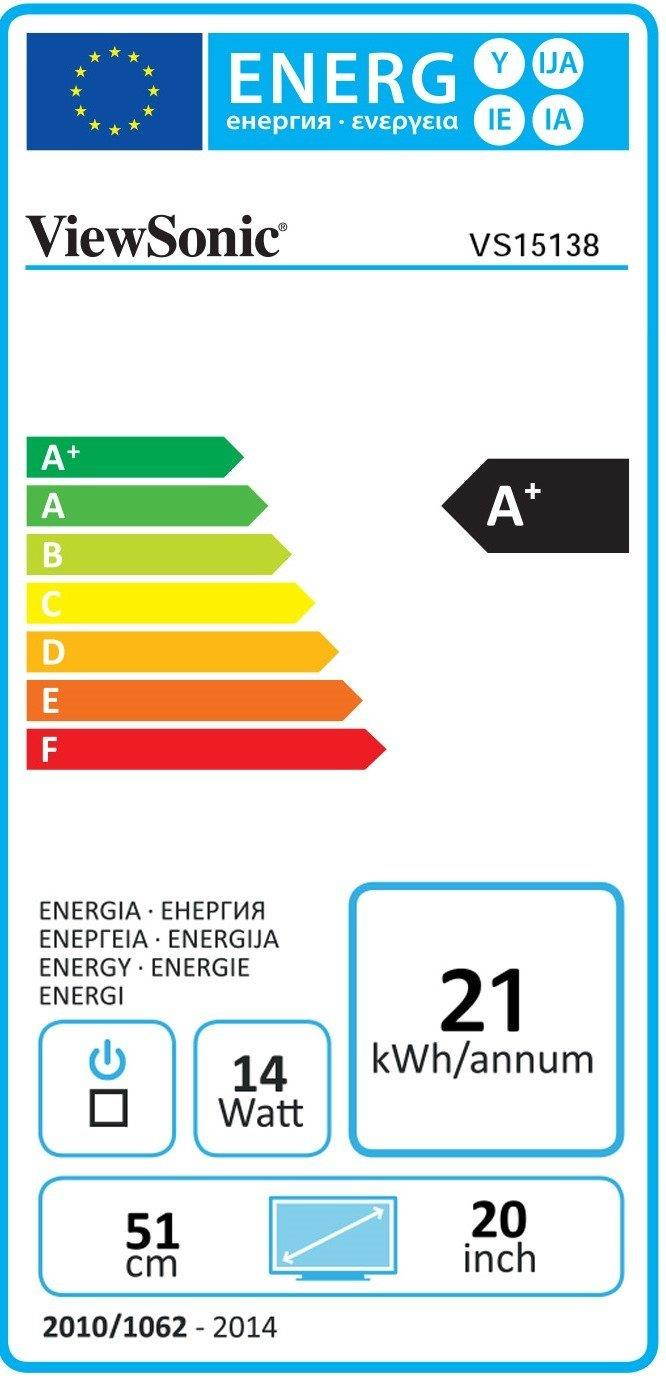 ViewSonic VG2039M-LED 20" Ergonomic Monitor DisplayPort, DVI, VGA