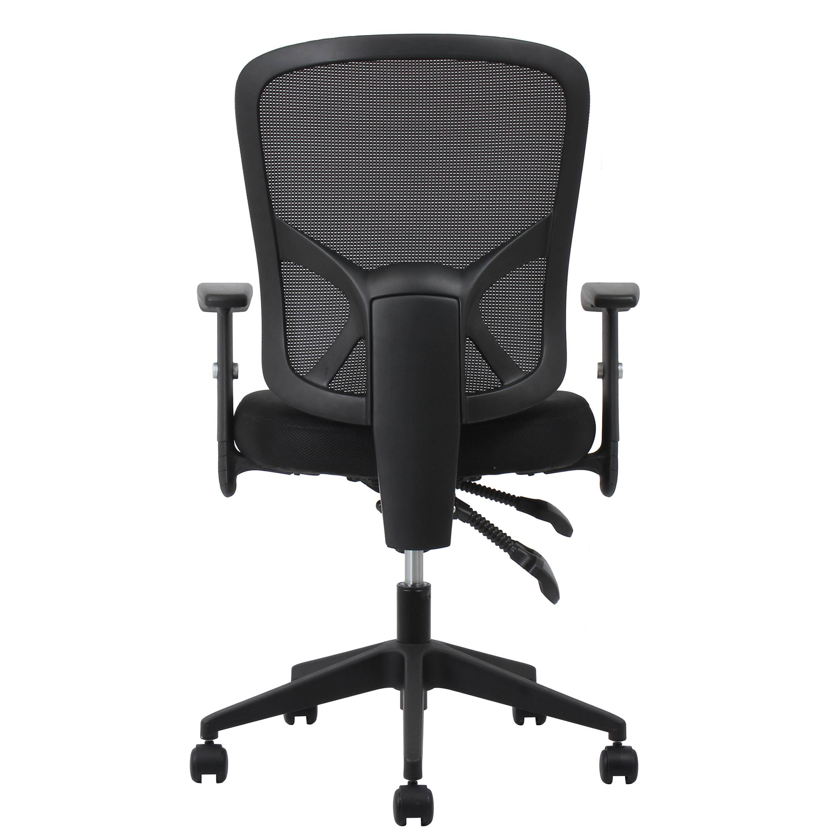 OFM Essentials Collection 3-Paddle Ergonomic Mesh High-Back Task Chair with Arms and Lumbar Support, in Black (ESS-3050)