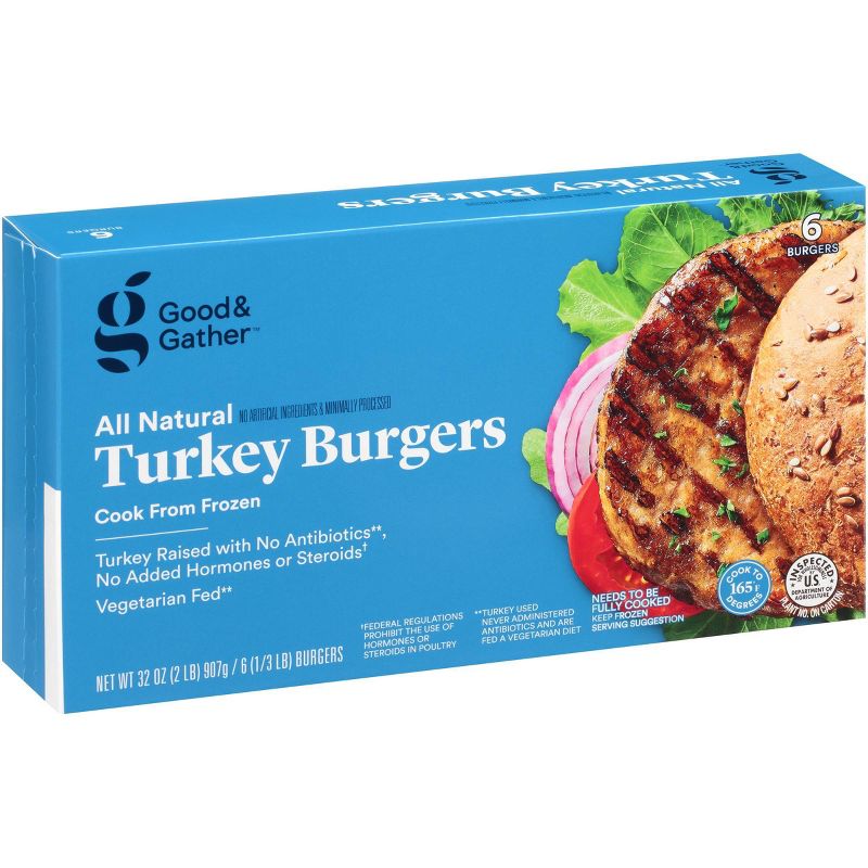 Turkey Patties - Frozen - 2lbs/6ct - Good & Gather™