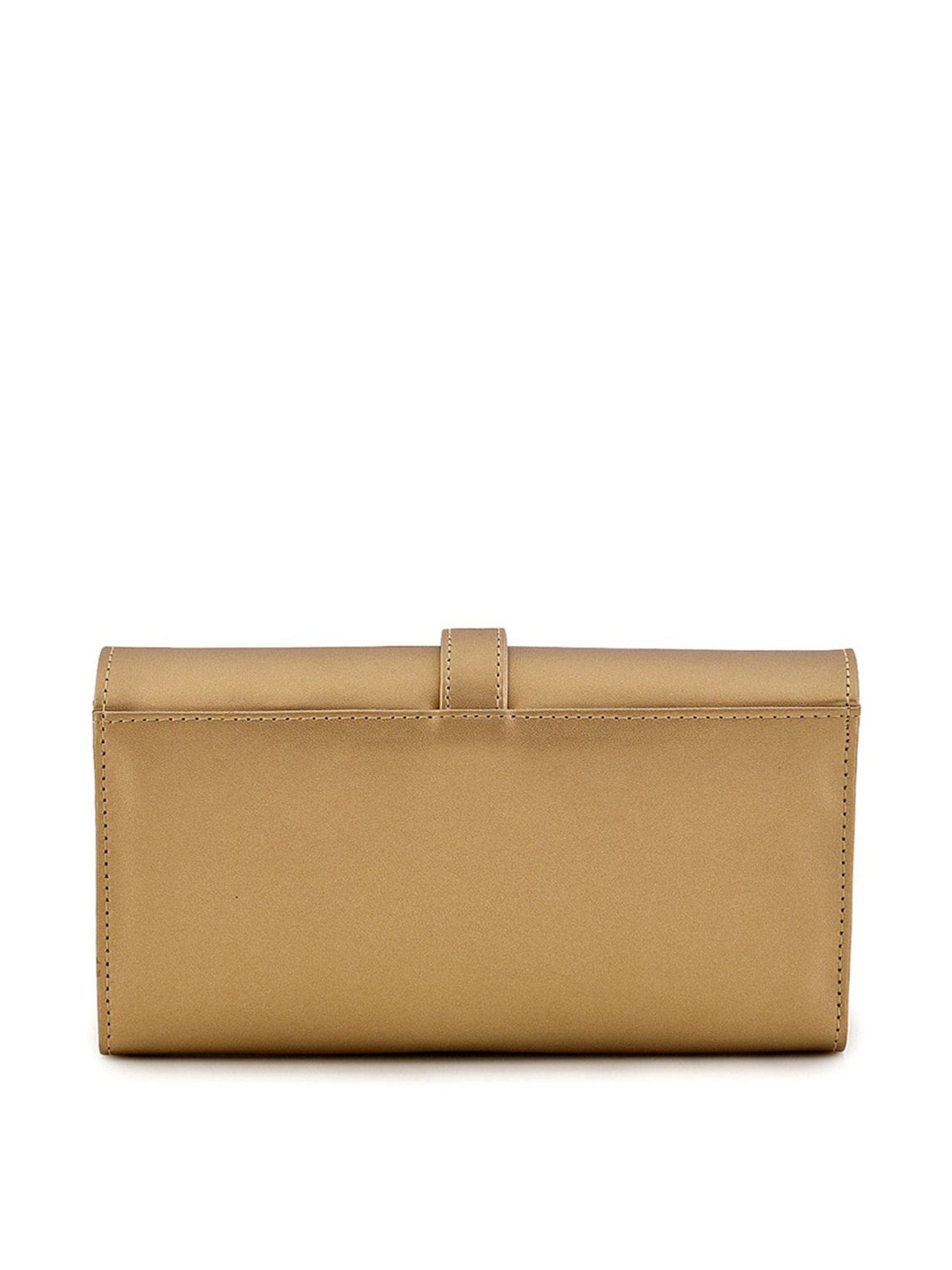 Bellissa Golden Checks Medium Handbag with Wallet Combo