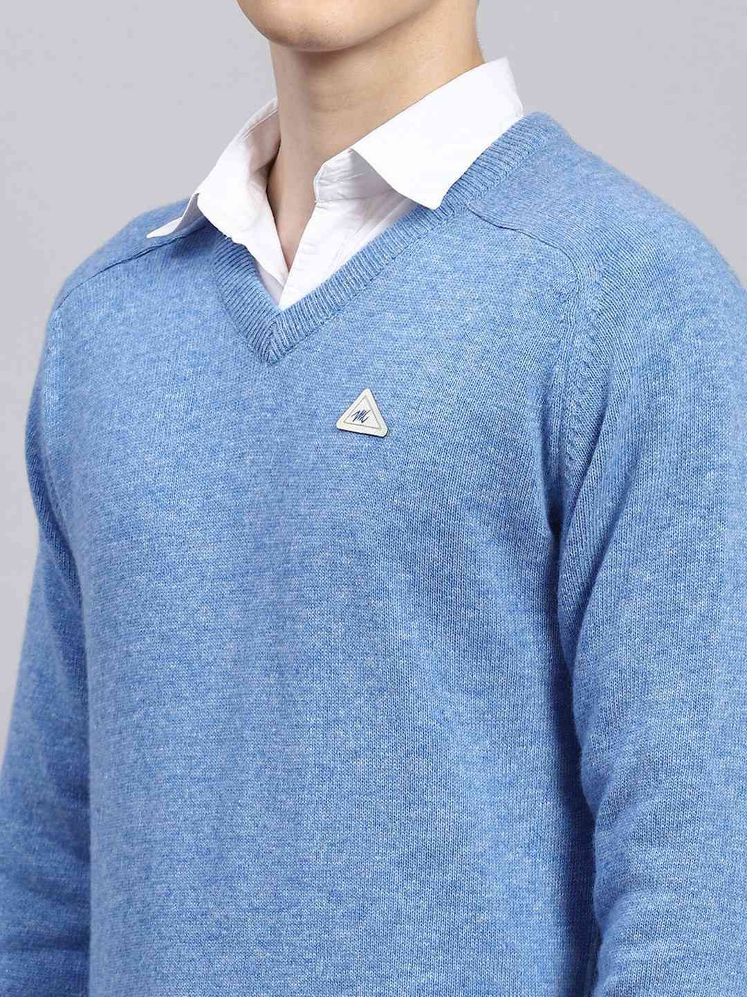 Monte Carlo Blue Regular Fit Sweater