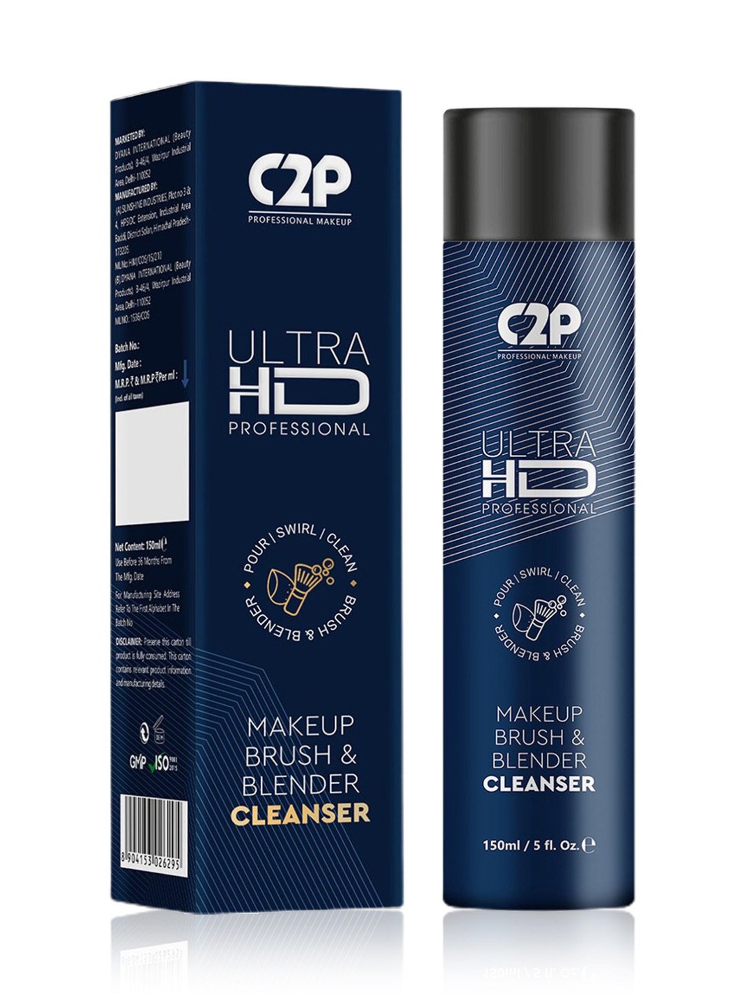 C2P PROFESSIONAL MAKEUP Ultra HD Makeup Brush & Blender Cleanser - 150 ml