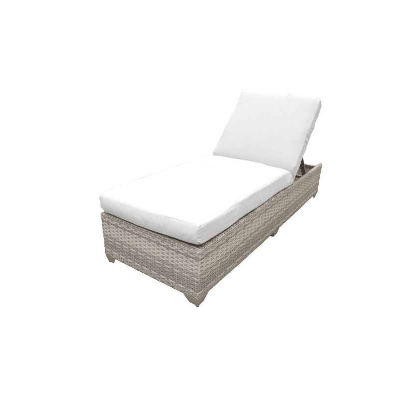 Fairmont 2pk Patio Chaise Lounges - White - TK Classics