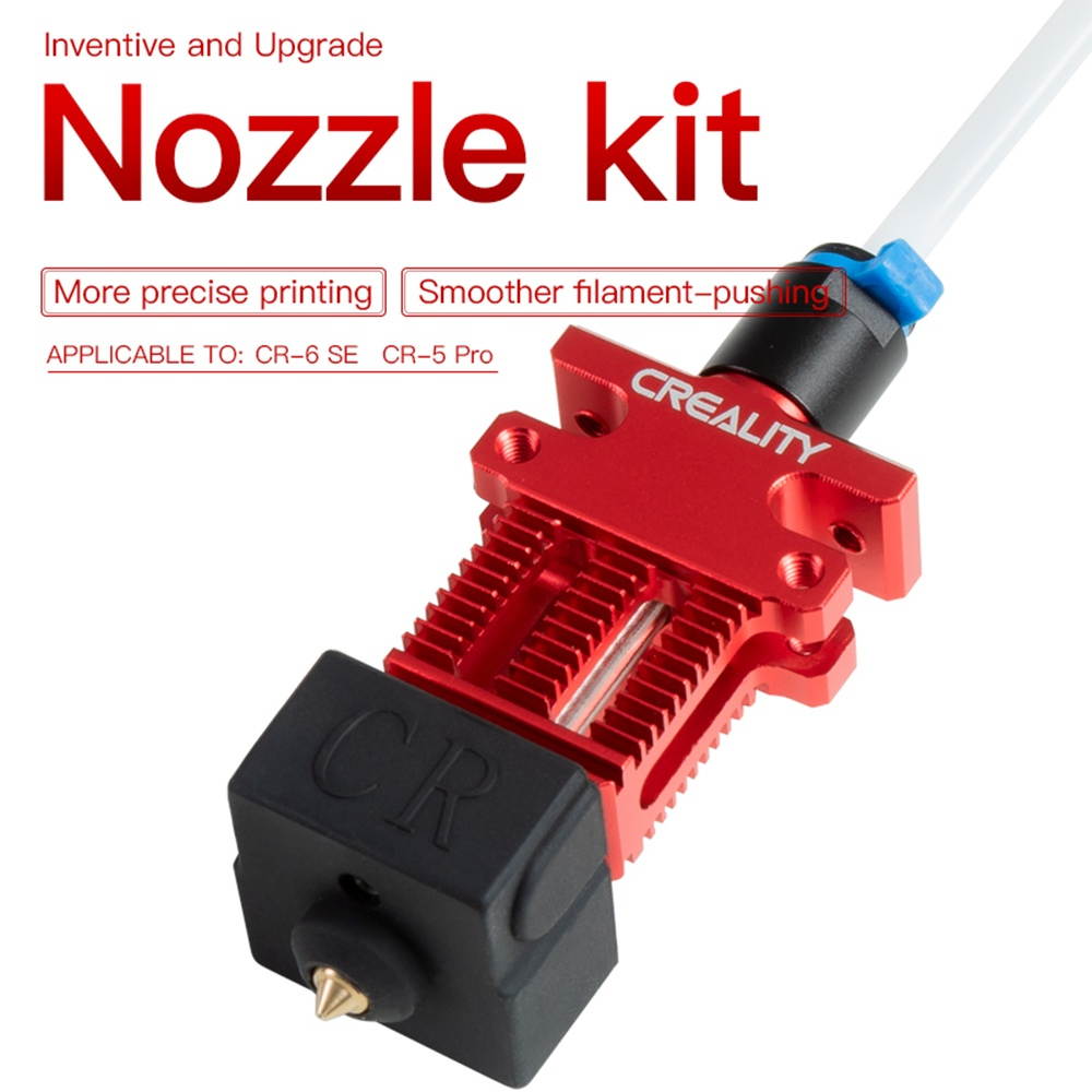 Original Creality Assembled Extruder Hotend Kit with 0.4mm Nozzle Aluminum Heating Block 100K Ohm Thermistor 24V Compatible with Creality CR-6 SE 3D Printer