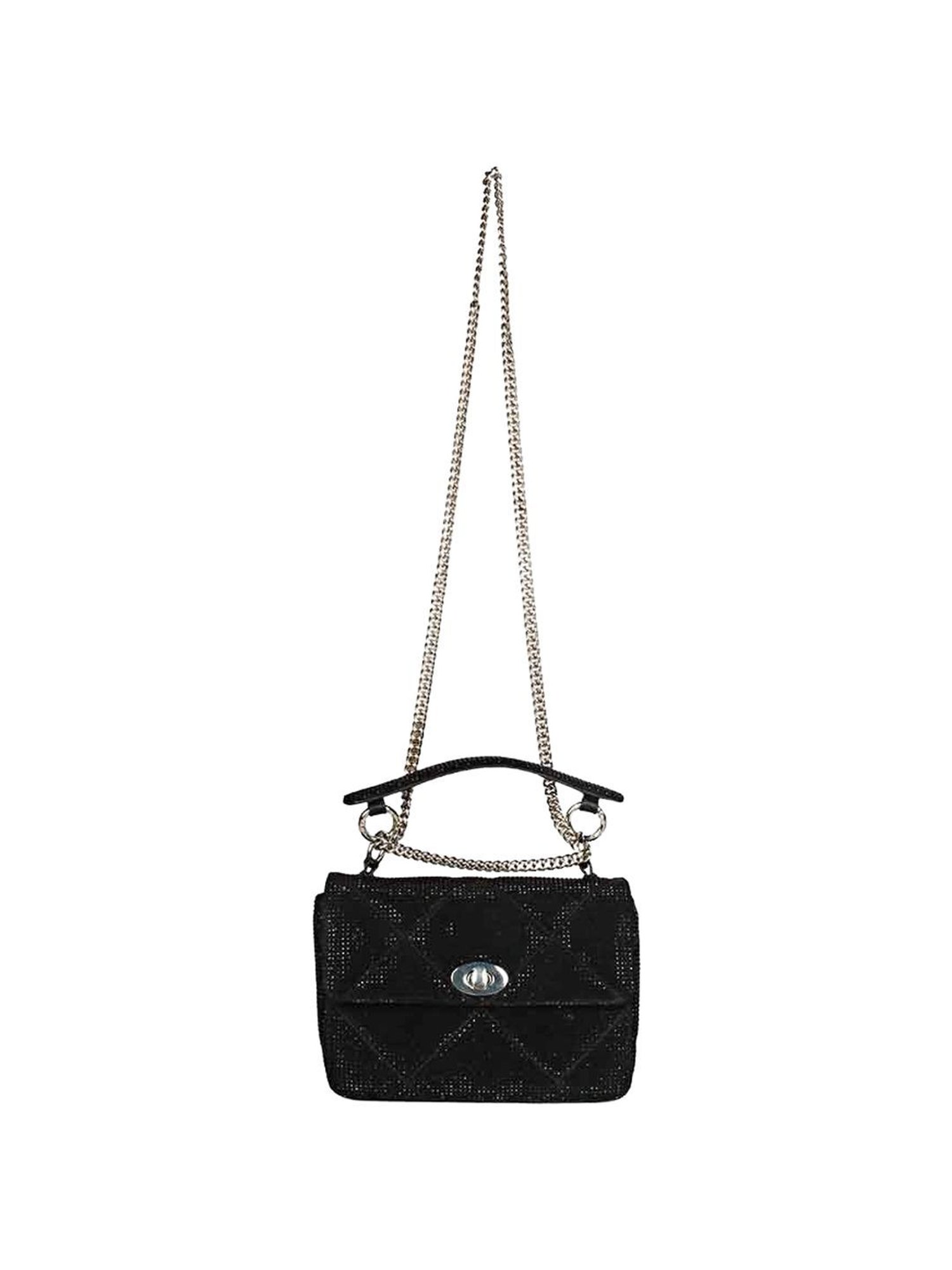 Saint G Black Embellished Medium Handbag