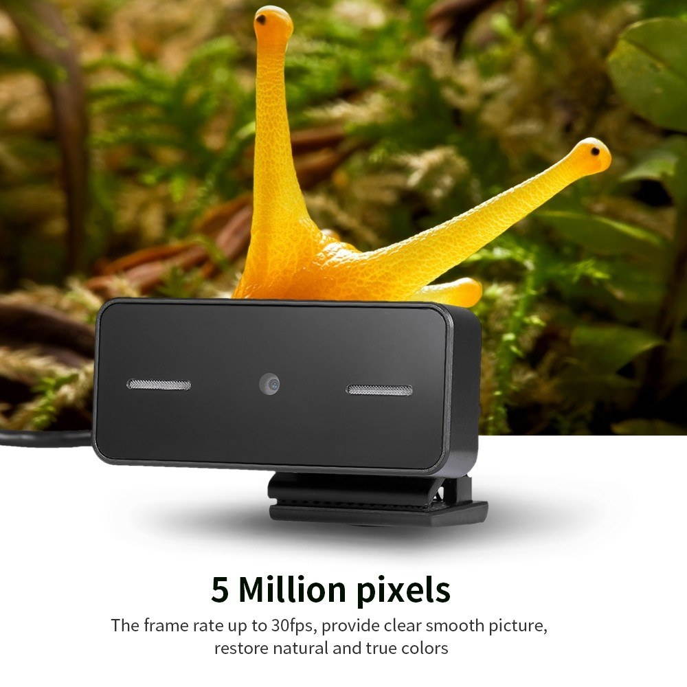 5 Million Pixels High Definition USB Camera Auto Focus Webcam Built-in Microphone Drive-free Web Camera for PC