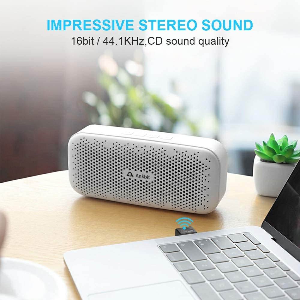 Bluetooth Adapter for PC, USB Bluetooth Adapter, Bluetooth 5.0 EDR USB Bluetooth Receiver for Stereo Headphones, Keyboard, Mouse, Laptop Windows 10,8,7 Compatible