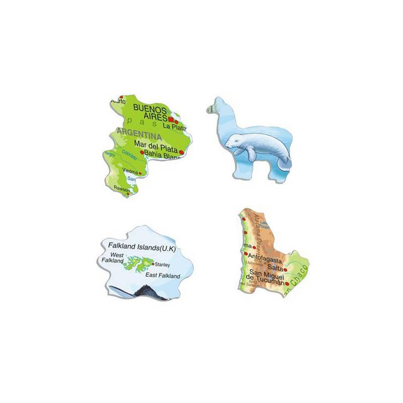 Larsen Puzzles South America Map with Animals Kids Jigsaw Puzzle - 65pc