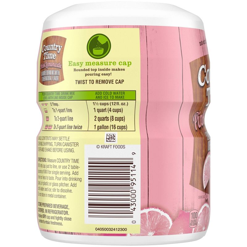 Country Time Pink Lemonade Drink Mix - 19oz Canister