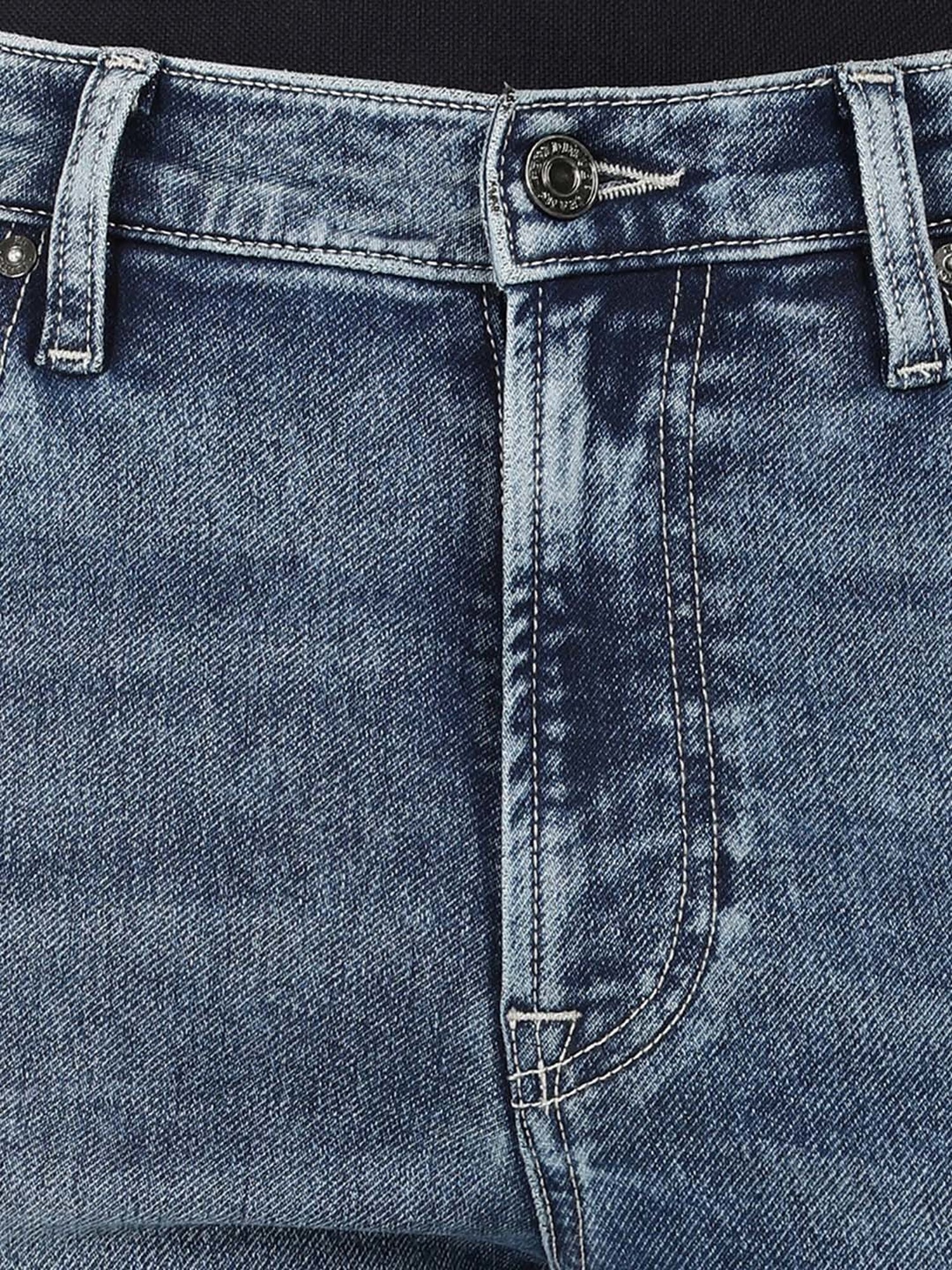 EVERBLUE Blue Regular Fit Midrise Stretchable Jeans