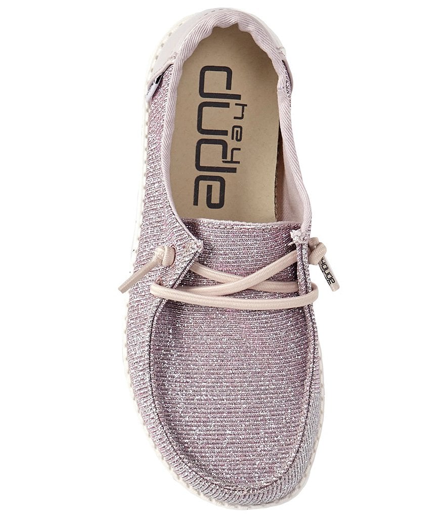 Hey Dude Girls' Wendy Disco Pink Washable Slip-Ons (Youth)