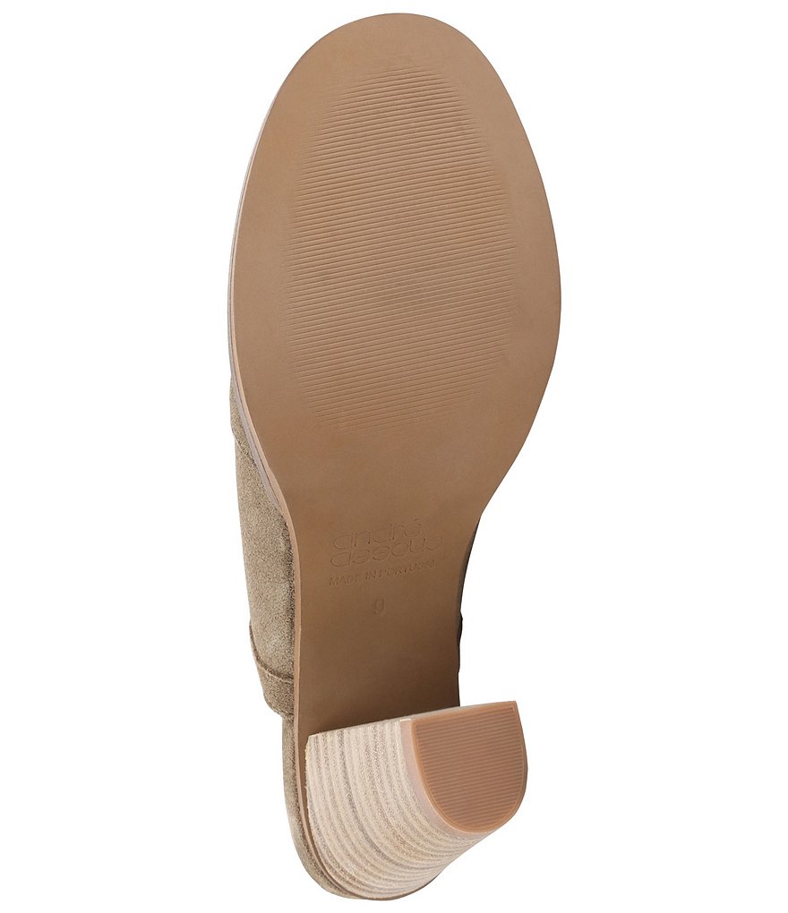 Andre Assous Suri Suede Block Heel Mules