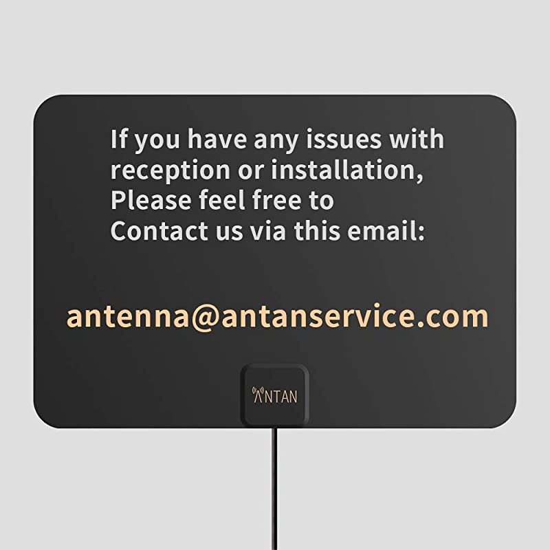 Indoor Window HDTV Antenna 35 45 Miles Range Support 8K 4K 1080P UHF VHF view HDTV Channels with Longer 16.5ft Coaxial Cable