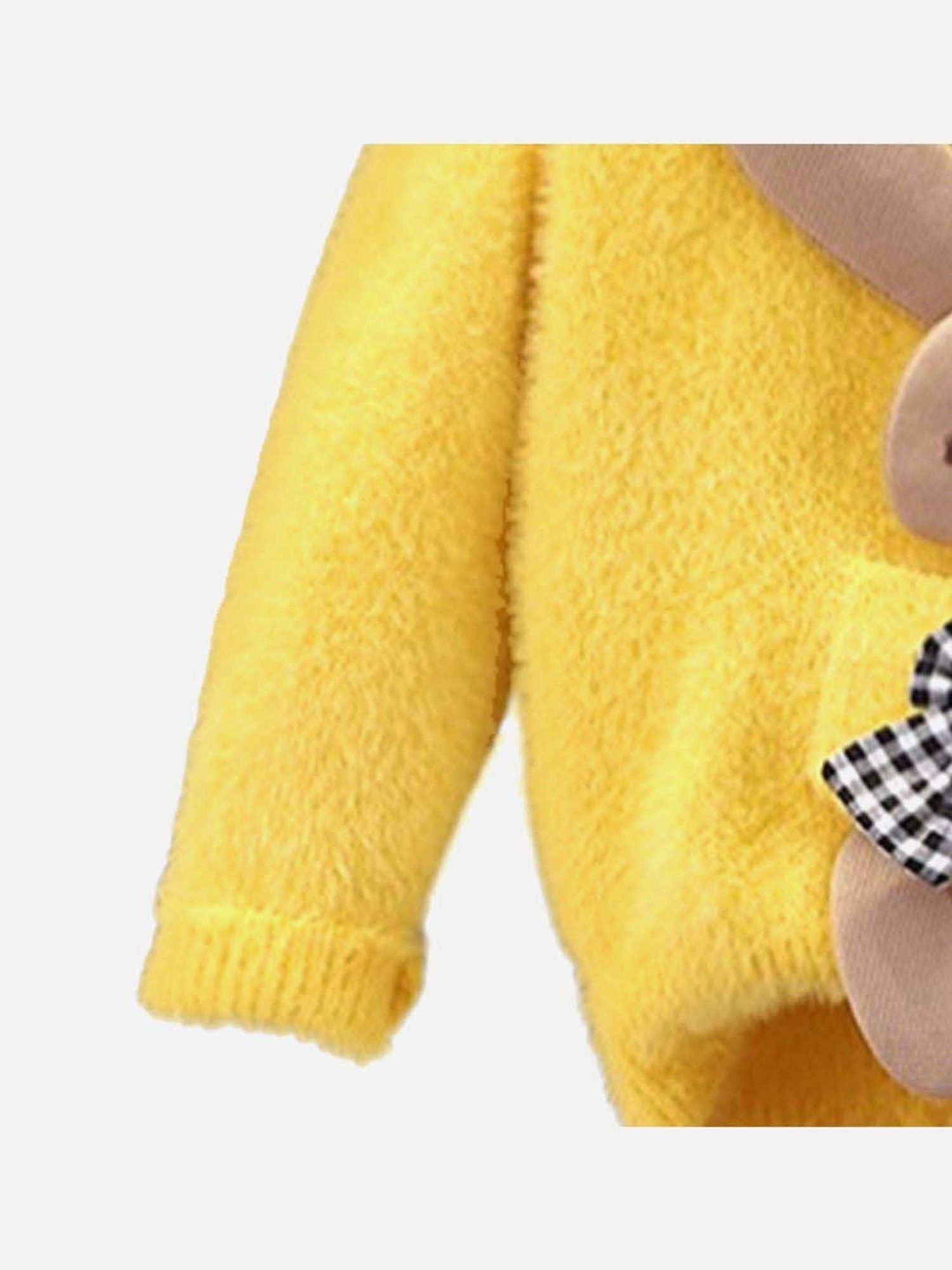 Little Surprise Box 3D Bunny Yellow Applique Full Sleeves Sweater