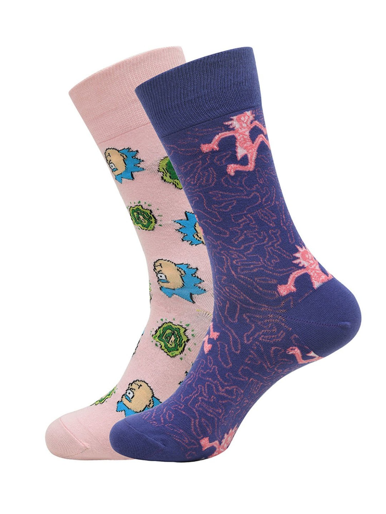 BALENZIA Multicolor Printed Socks (Pack of 2)
