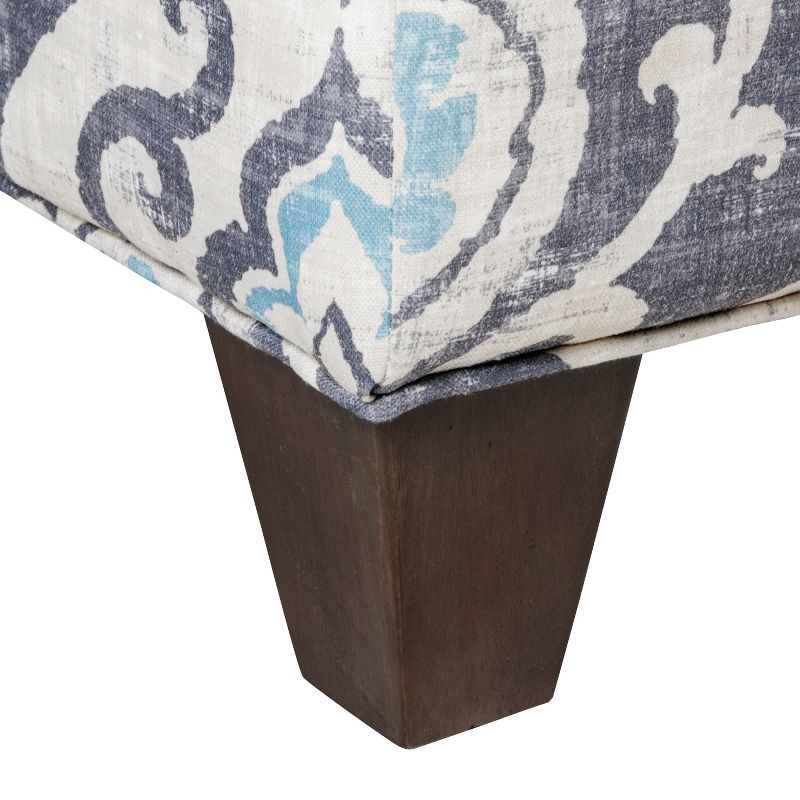 Blue Slate Collection Accent Chair Gray/Light/Large Damask - HomePop