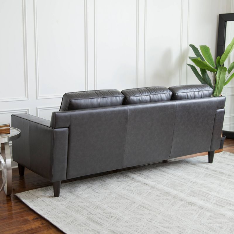 Olivia Top Grain Leather Sofa Gray - Abbyson Living