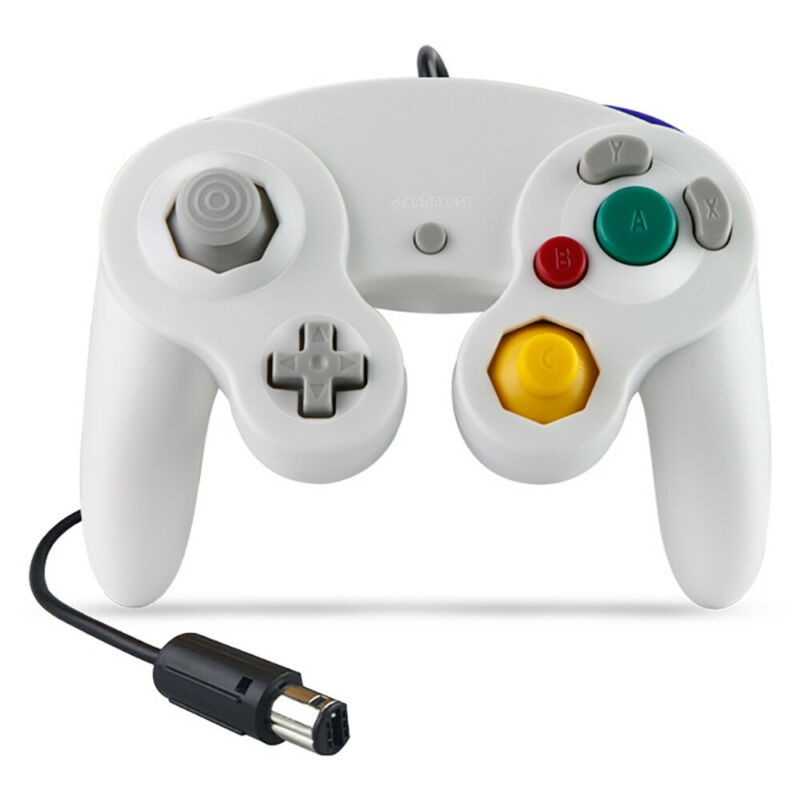 Vicabo HY-5101 Wired NGC Game Controller for Gamecube, Single-point Vibration Gamepad, for PC / Windows / MAC - Pink