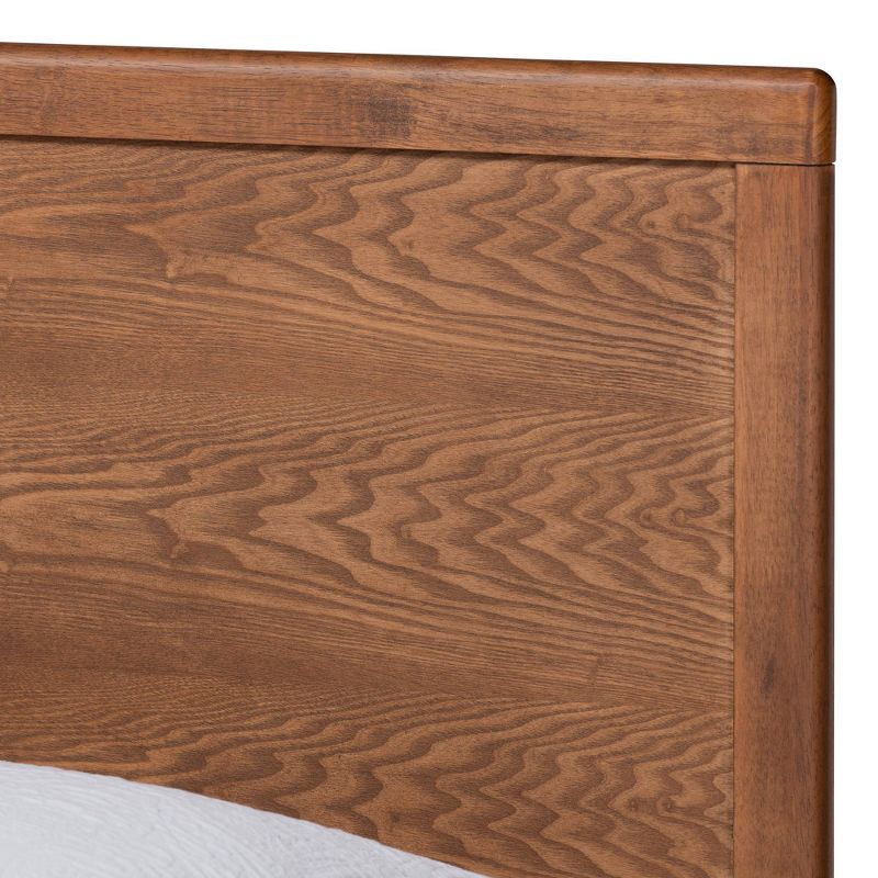 Twin Hiro Wood Platform Bed Walnut Brown - Baxton Studio