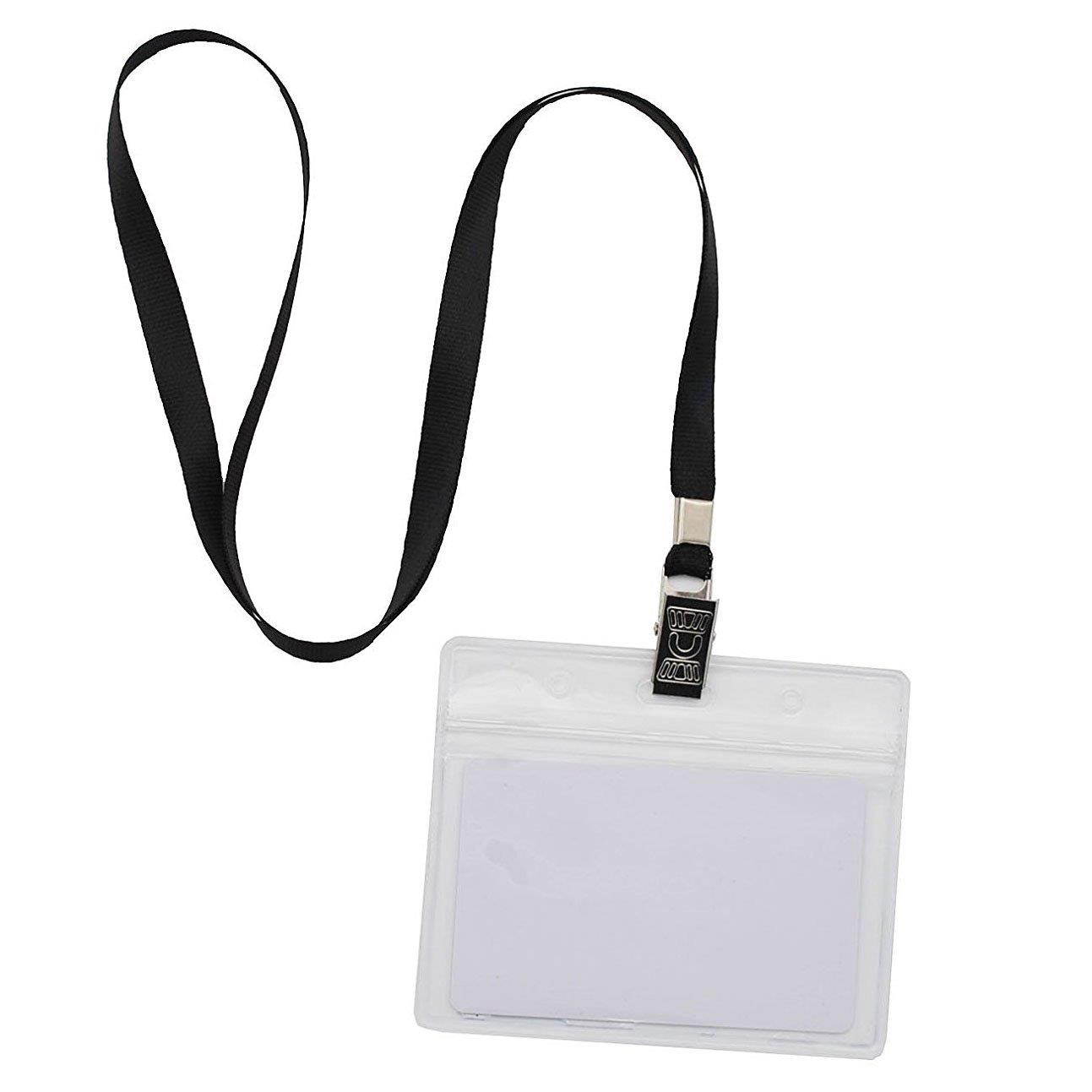 Black Lanyards,Beebel 50pcs 32 Inch Lanyard for ID Name Tag Badge Holders or Other Portable item