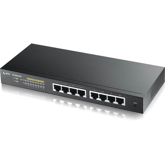 ZyXEL GS1900-8HP Fanless 8 Port GbE