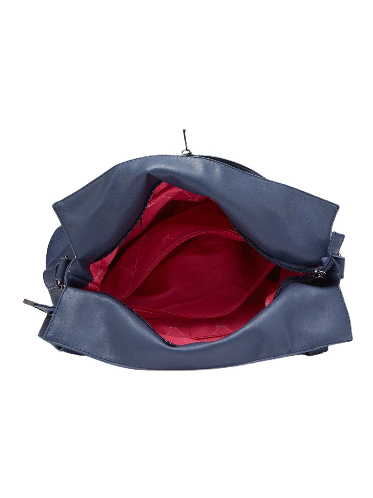 Globus Women Navy Solid Vegan Leather Hobo Bag